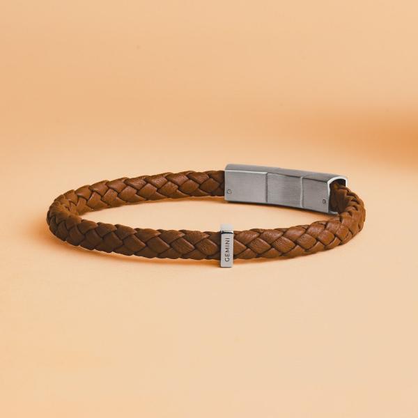 Hellbraunes Armband aus italienischem Nappaleder - Una Light Brown